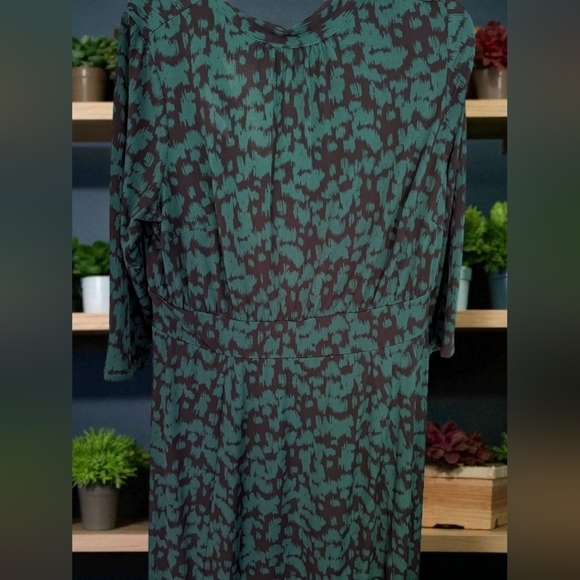 Lane Bryant Tie-Neck Open Back Midi Dress Size 14/16P (EUC) - Picture 7 of 16